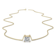 Pendentif diamant naturel princesse 2.00 carat or jaune Ely