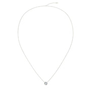 Pendentif diamant naturel rond 0.50 carat or blanc Barbara