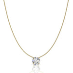 Load image into Gallery viewer, Pendentif diamant naturel rond 0.50 carat or jaune Ella