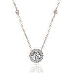 Load image into Gallery viewer, Pendentif diamant naturel rond 2.35 carats or rose Aurora