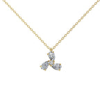 Charger l'image dans la visionneuse de la galerie, Pendentif diamant naturel rond et diamants naturels poires 0.34 carat or jaune Mellissa