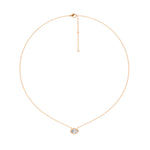 Load image into Gallery viewer, Pendentif diamant ovale 0.50 carat or rose Augusta