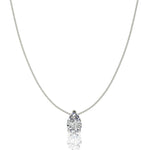 Charger l&#39;image dans la visionneuse de la galerie, Pendentif diamant poire 0.25 carat or blanc Ely
