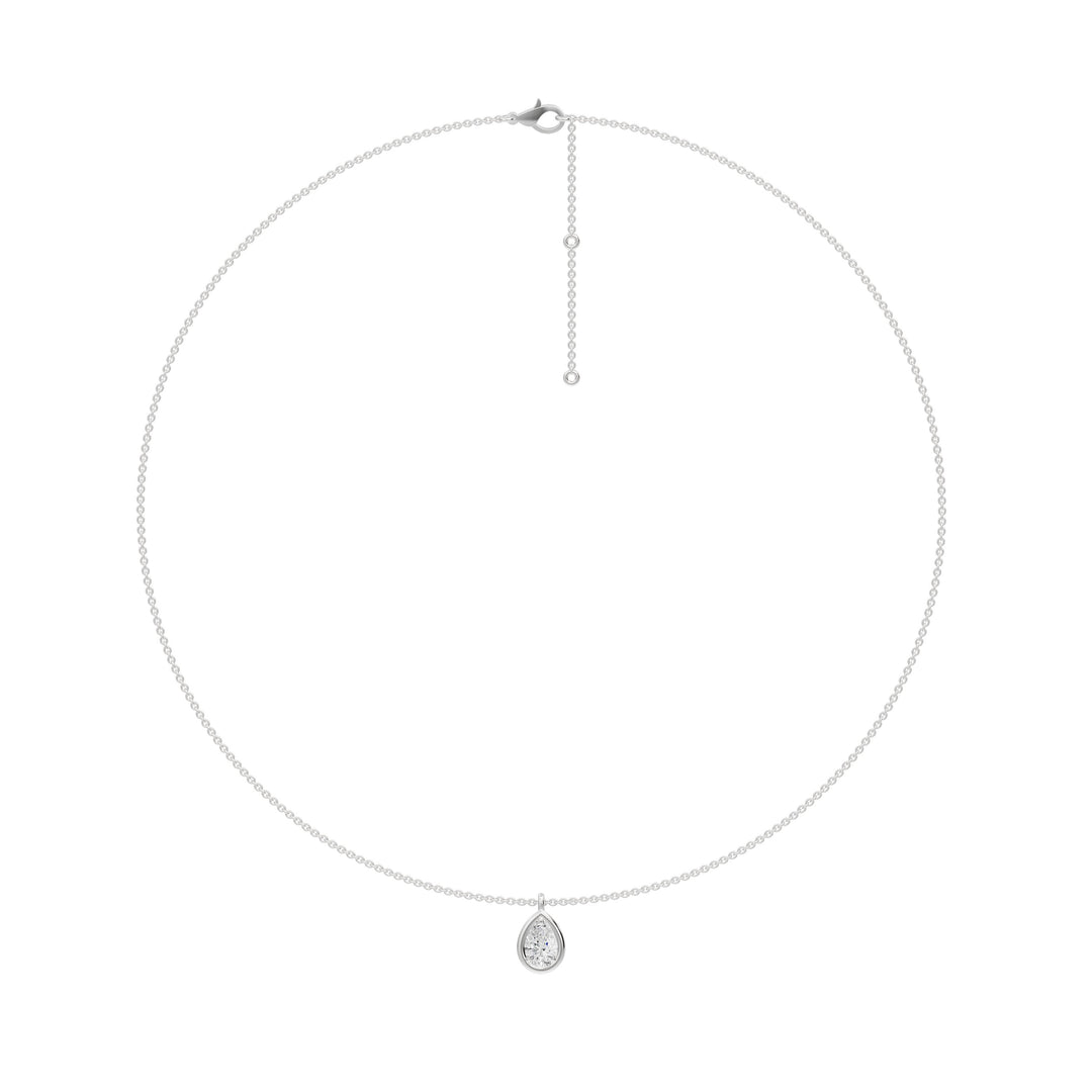 Pendentif diamant poire 0.50 carat or blanc Annabella