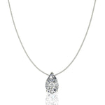 Charger l&#39;image dans la visionneuse de la galerie, Pendentif diamant poire 0.60 carat or blanc Ely
