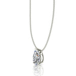 Load image into Gallery viewer, Pendentif diamant poire 1.00 carat or blanc Ely
