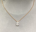 Load image into Gallery viewer, Pendentif diamant poire 1.00 carat or jaune Ely
