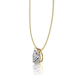 Load image into Gallery viewer, Pendentif diamant poire 1.00 carat or jaune Ely
