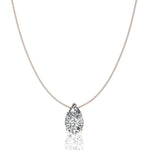 Load image into Gallery viewer, Pendentif diamant poire 1.00 carat or rose Ely
