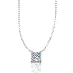 Charger l&#39;image dans la visionneuse de la galerie, Pendentif diamant princesse 0.60 carat or blanc Ely
