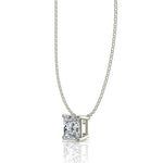 Load image into Gallery viewer, Pendentif diamant princesse 1.00 carat or blanc Ely
