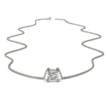 Load image into Gallery viewer, Pendentif diamant princesse 1.00 carat or blanc Ely
