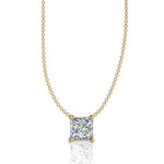 Load image into Gallery viewer, Pendentif diamant princesse 1.00 carat or jaune Ely
