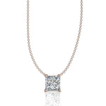 Load image into Gallery viewer, Pendentif diamant princesse 1.00 carat or rose Ely
