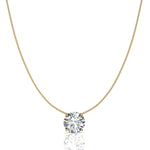 Load image into Gallery viewer, Pendentif diamant rond 1.00 carat or jaune Ely
