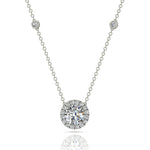 Load image into Gallery viewer, Pendentif diamant rond 1.23 carat or blanc Aurora
