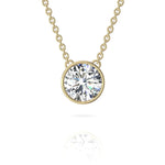 Load image into Gallery viewer, Pendentif diamant rond 1.70 carat or jaune Barbara
