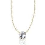 Load image into Gallery viewer, Pendentif diamant rond 1.70 carat or jaune Ely
