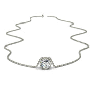 Pendentif diamant rond 2.00 carat or blanc Barbara
