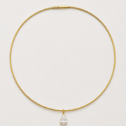 Pendentif diamant synthétique poire 2.00 carat or jaune 14 carats Charly