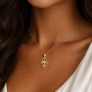 Pendentif diamants naturels ronds 0.17 carat or jaune 14 carats Sarah