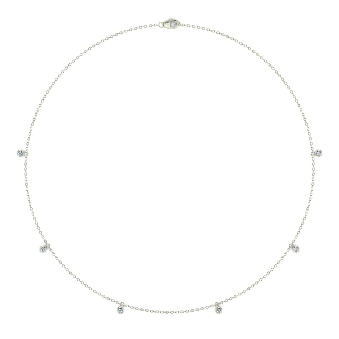 Pendentif diamants naturels ronds 0.30 carat or blanc Celestina