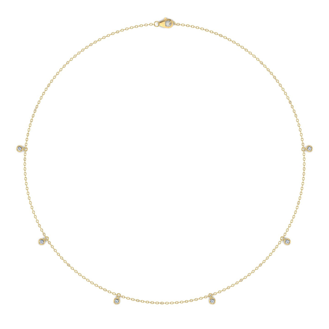 Pendentif diamants naturels ronds 0.30 carat or jaune Celestina