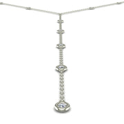 Pendentif diamants naturels ronds 0.44 carat or blanc Lidia