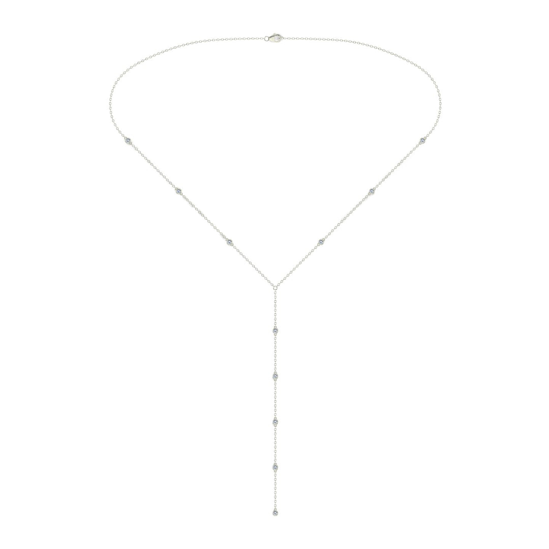 Pendentif diamants naturels ronds 0.44 carat or blanc Lidia