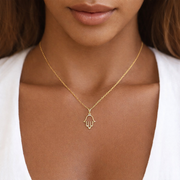 Pendentif diamants synthétiques ronds 0.11 carat or jaune 14 carats Yara