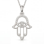 Pendentif diamants synthétiques ronds 0.17 carat or blanc 14 carats Sarah