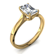 Solitaire diamant Émeraude Camilla 1.00 carat or jaune