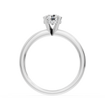 Load image into Gallery viewer, Bague solitaire 0.74 carat or blanc 14 carats diamant rond Lia