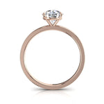 Load image into Gallery viewer, Bague solitaire 1.00 carat or rose diamant rond Ely
