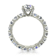 Bague diamant rond 2.60 carats or blanc Angela
