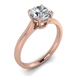 Load image into Gallery viewer, Bague de mariage diamant rond 3.00 carats or rose Camilla
