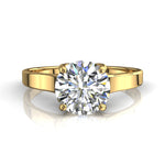 Load image into Gallery viewer, Solitaire diamant rond 1.00 carat or jaune Carina
