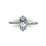 Load image into Gallery viewer, Solitaire Chloé bague diamant naturel marquise et diamants naturels ronds 1.27 carat or blanc