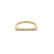 Bague de fiançailles 0.09 carat or jaune 14 carats diamants naturels ronds Déborah