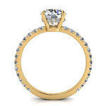 Load image into Gallery viewer, Bague de fiançailles diamant coussin et diamants ronds 1.75 carat or jaune Sofia
