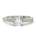 Load image into Gallery viewer, Bague Bianca solitaire diamant naturel rond 1.35 carat or blanc