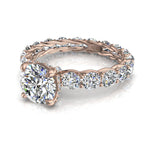 Charger l'image dans la visionneuse de la galerie, Bague Angela diamant naturel rond 2.20 carats or rose