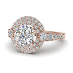 Load image into Gallery viewer, Bague de mariage diamant naturel rond 1.80 carat or rose Arianna