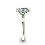 Load image into Gallery viewer, Solitaire bague diamant ovale et diamants ronds 2.10 carats or blanc Romy
