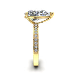 Load image into Gallery viewer, Bague diamant poire et diamants ronds 2.70 carats or jaune Noémie
