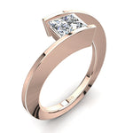 Charger l&#39;image dans la visionneuse de la galerie, Bague Francesca solitaire diamant princesse 1.50 carat or rose
