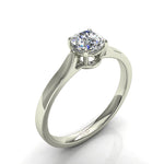 Load image into Gallery viewer, Bague solitaire 0.50 carat or blanc diamant rond Camilla
