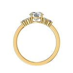 Load image into Gallery viewer, Solitaire diamant rond Valentina 1.25 carat or jaune
