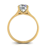 Load image into Gallery viewer, Bague de mariage diamant rond 1.00 carat or jaune Carina
