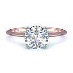 Load image into Gallery viewer, Bague diamant rond 1.00 carat or rose Vanessa
